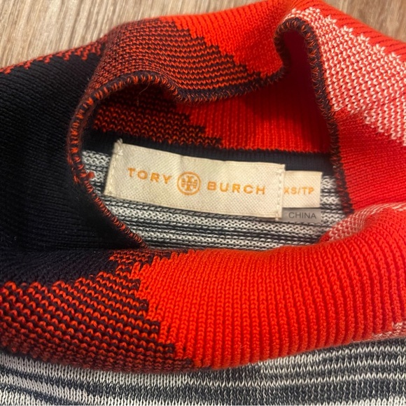 Tory Burch Arielle Turtle Neck Sweater Women’s XS Contrast Trim Preppy Designer - Picture 4 of 8